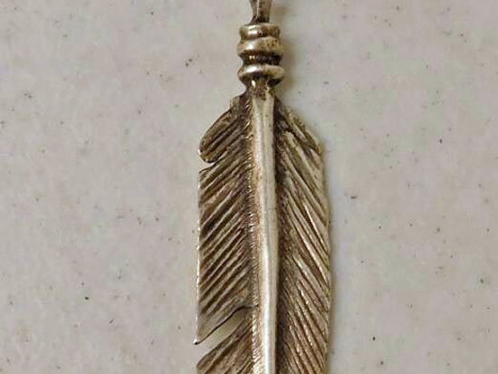 Pendant, Silver, Antique Native American Feather s-l1600-(88)