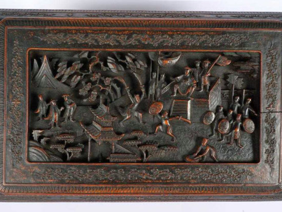 Qing Chinese Antique Wood Carved Box 23T234751