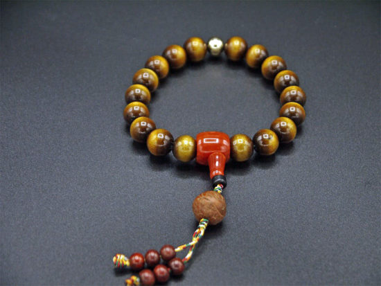 Wrist Mala, Black Golden Coral, Phoenix Eye Bodhi, Icy Red Agate il_794xN.1945563331_ider