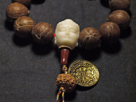 Wrist Mala, Coconut Seed 15mm, Bodhi Seed, Bronze il_fullxfull.1782902916_hrox