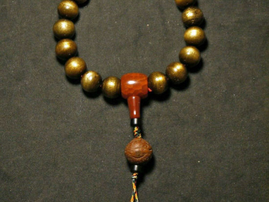 Wrist Mala, Pacific Black Golden Coral Beads, Bodhi, Carnelian 2019-07-09T220724