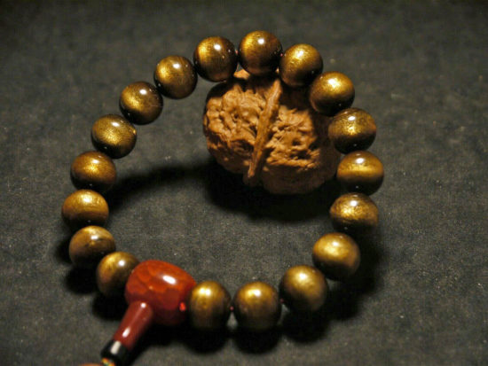 Wrist Mala, Pacific Black Golden Coral Beads, Bodhi, Carnelian 2019-07-09T220800