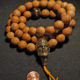 Half Mala Bodhi 14mm Brass Monkey King Guru Bead Tigers Eye Coconut P1060172