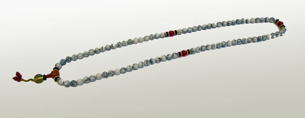 Full Mala, Tibetan, White Turquoise Beads 820784037
