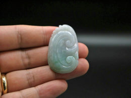 Pendant, Jadeite Jade Carved RUYI, 42mm x 26mm 2019-07-12T171105
