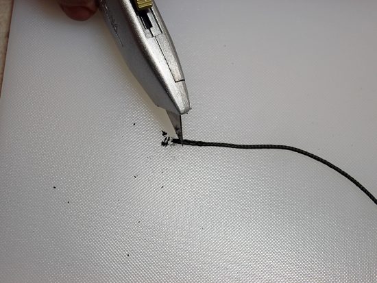 Cutting Kevlar string 1.5mm 380lb. test E