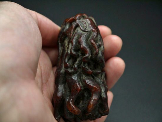 Antique Chinese OX Horn Artifact Buddha Hand 6