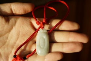 Carved RUYI Pendant on Red Rope 1