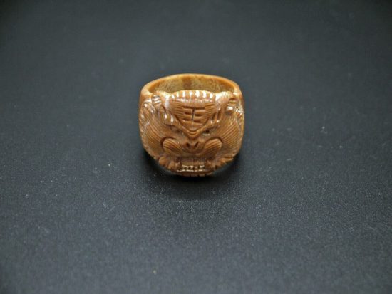 Vintage Chinese Style Carved Tiger Thumb Ring 4