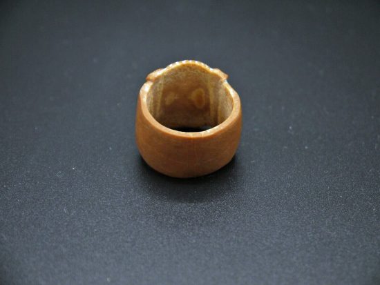 Vintage Chinese Style Carved Tiger Thumb Ring 5