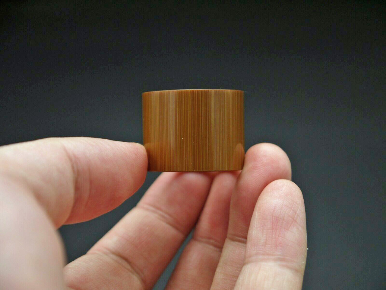 20~23mm Collect China Old Moso Bamboo HandGrinding Fashion Man Thumb Finger Ring 