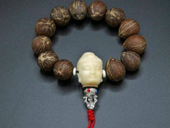 Wrist Mala Golden Mice Bohdhi Coconut Beads 17mm Demon Guru Bead 1