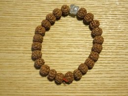 Wrist Mala High Quality 10mm Rudraksha Aquamarine Crystal 1