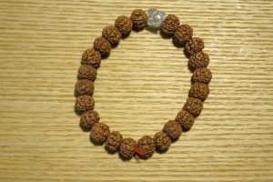 Wrist Mala High Quality 10mm Rudraksha Aquamarine Crystal 1