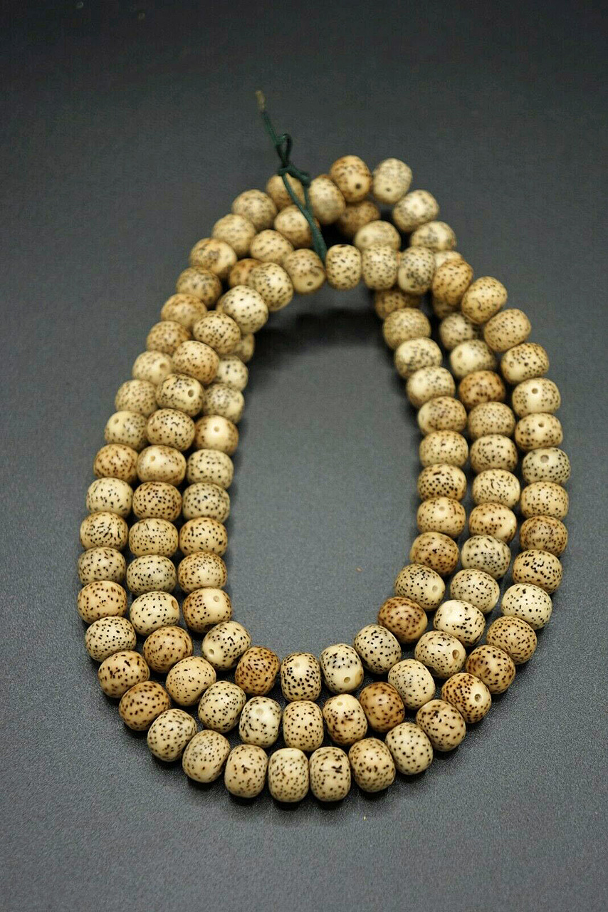 Full Mala, 108 Star Moon Lotus Bodhi, 8mm Aged Beads (SOLD