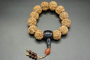 nepali 6 face rudraksha bracelet blue goldstone guru bead 1