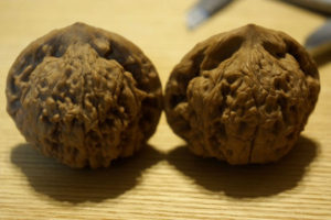 Walnuts, Matched Pair, Scholars Hat 46mm x 39mm 09
