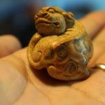 Carved Bamboo Root Pixiu 1