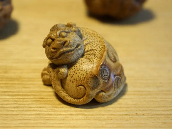 Carved Bamboo Root Pixiu