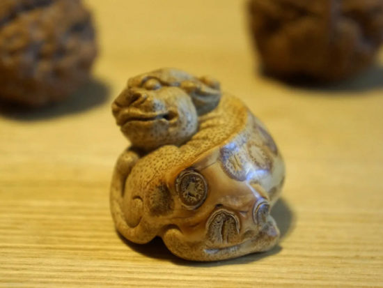 Carved Bamboo Root Pixiu 7