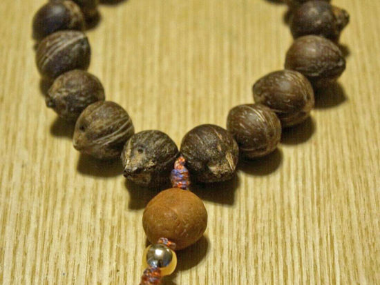 Hand Held Mala, Coconut Bodhi Beads, Unique Agate 5