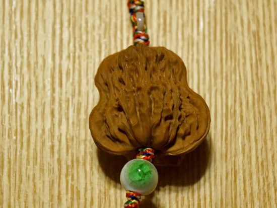 Walnut, Calabash Shaped Chinese Feng Shui Lucky Charm 1