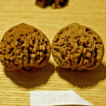Walnuts, Matched Pair, Chinese Collection (Scholar's Hat) 43mm x 38mm