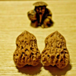 Walnuts, Matched Pair, Rare Gourd Shaped, Chinese Collection, Netsuke
