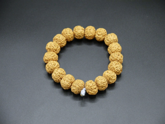 Wrist Mala, The Golden Bracelet 1, 16mm Golden Rudraksha 1