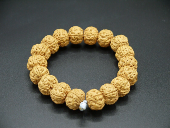 Wrist Mala, The Golden Bracelet 1, 16mm Golden Rudraksha 2