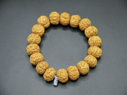 Wrist Mala, The Golden Bracelet 3, 15mm Golden Rudraksha 1