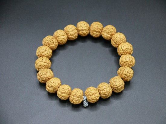 Wrist Mala, The Golden Bracelet 3, 15mm Golden Rudraksha 2