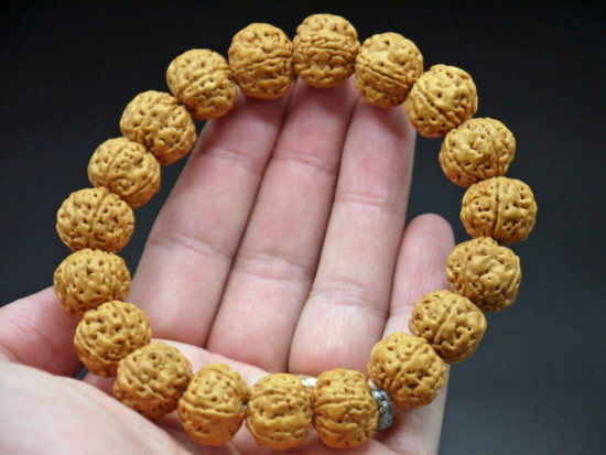 Wrist Mala, The Golden Bracelet 3, 15mm Golden Rudraksha 4