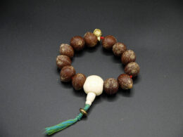 Wrist Mala Tibetan Healing Ring 17mm Golden Mouse Bodh Seeds 6