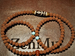 108 mini Rudraksha WukKong Monkey King Pendant DZI bead 01