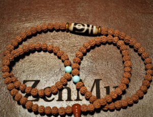 108 mini Rudraksha WukKong Monkey King Pendant DZI bead 01