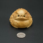 Bamboo Root Carved Mighty Golden Toad 01