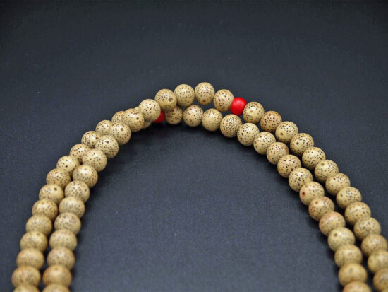 Full Mala, Star Moon Bodhi Aged, Turquoise Beads 03