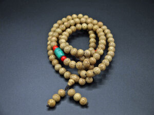 Full Mala, Star Moon Bodhi Aged, Turquoise Beads 08