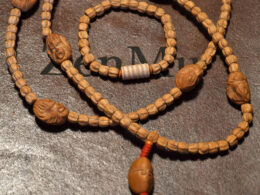Full Mala & Wrist Mala Set, Cypress Bodhi, Young Monkey King Beads 01