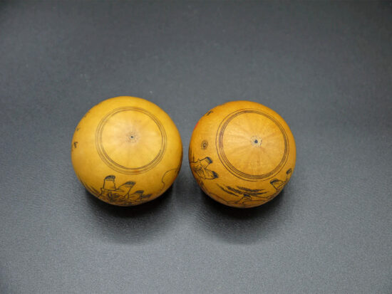 Pair of Gourds with Chinese Art & Poetry 04