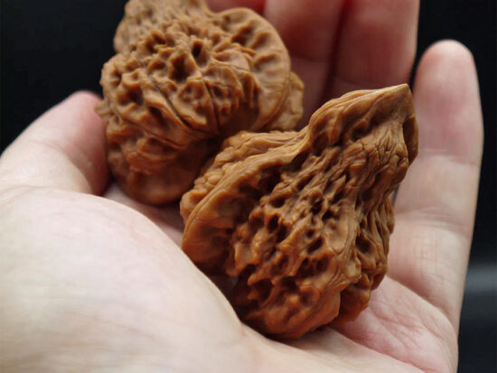 Walnuts, Pair of Lucky Gourd 46mm x 50mm 05