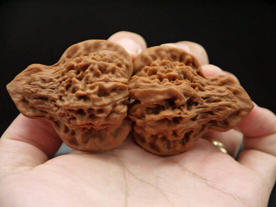 Walnuts, Pair of Lucky Gourd 46mm x 50mm 06