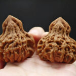 Walnuts, Pair of Matched Rare Gourd Shaped Netsuke 01