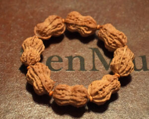 Wrist Mala, 8 Peanut Shaped Walnuts Bracelet 01