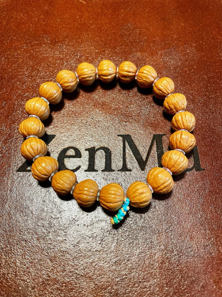 Wrist Mala, Monkey's Head Walnut Beads 01