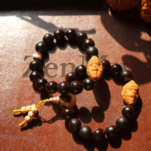 Wrist Mala, Mu Huan Bodhi Beads, Monkey King Carved Pit, Couple-Brother-Cousins Bracelets. Edition 1 01