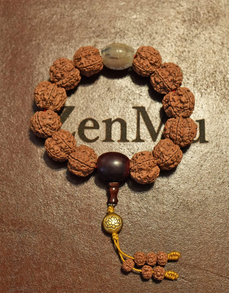 Wrist Mala, Rudraksha, Horn - The Horn Dragon III 0